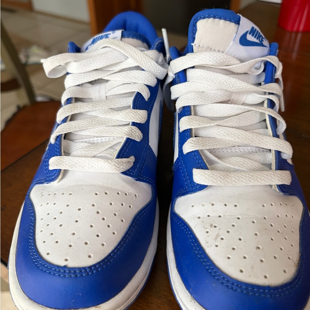 Nike Duncs’ Royal Blue Athletic Shoe Interior with White Size Tag